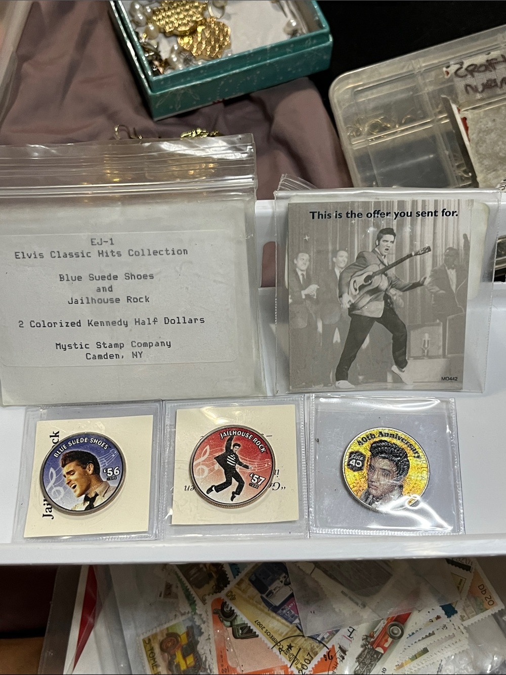 Elvis Classic Hits Collector Coins - Blue, Red, Gold